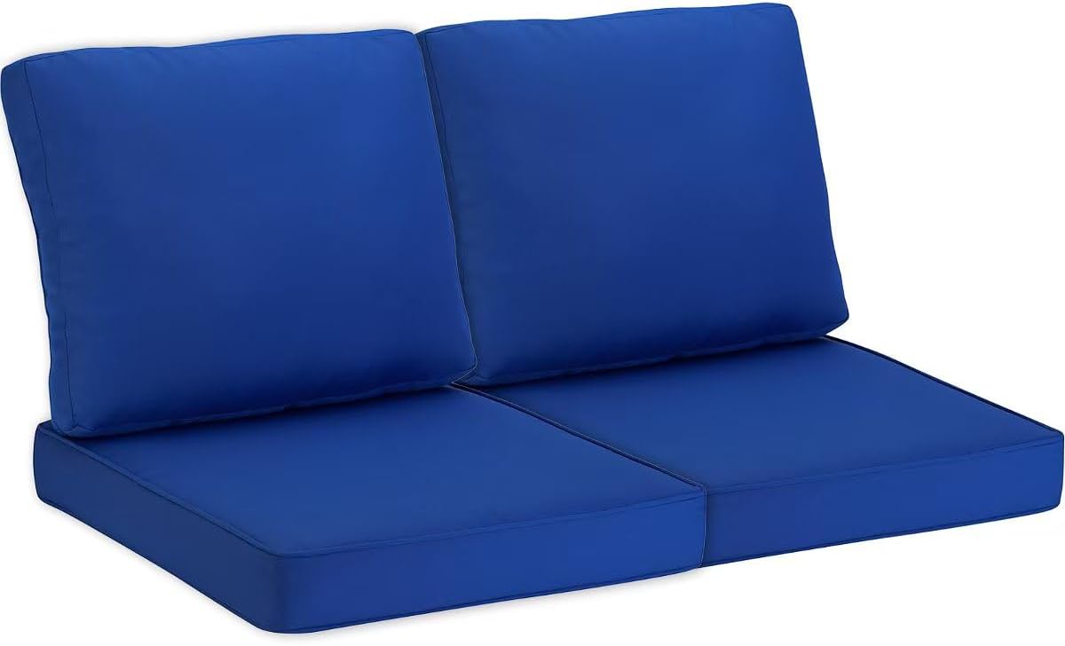 JMGBird Outdoor Chair Cushion Tufted Pillow, Deep Seat Chair Cushion Set 22"x22" Outdoor Cushions for Patio Furniture