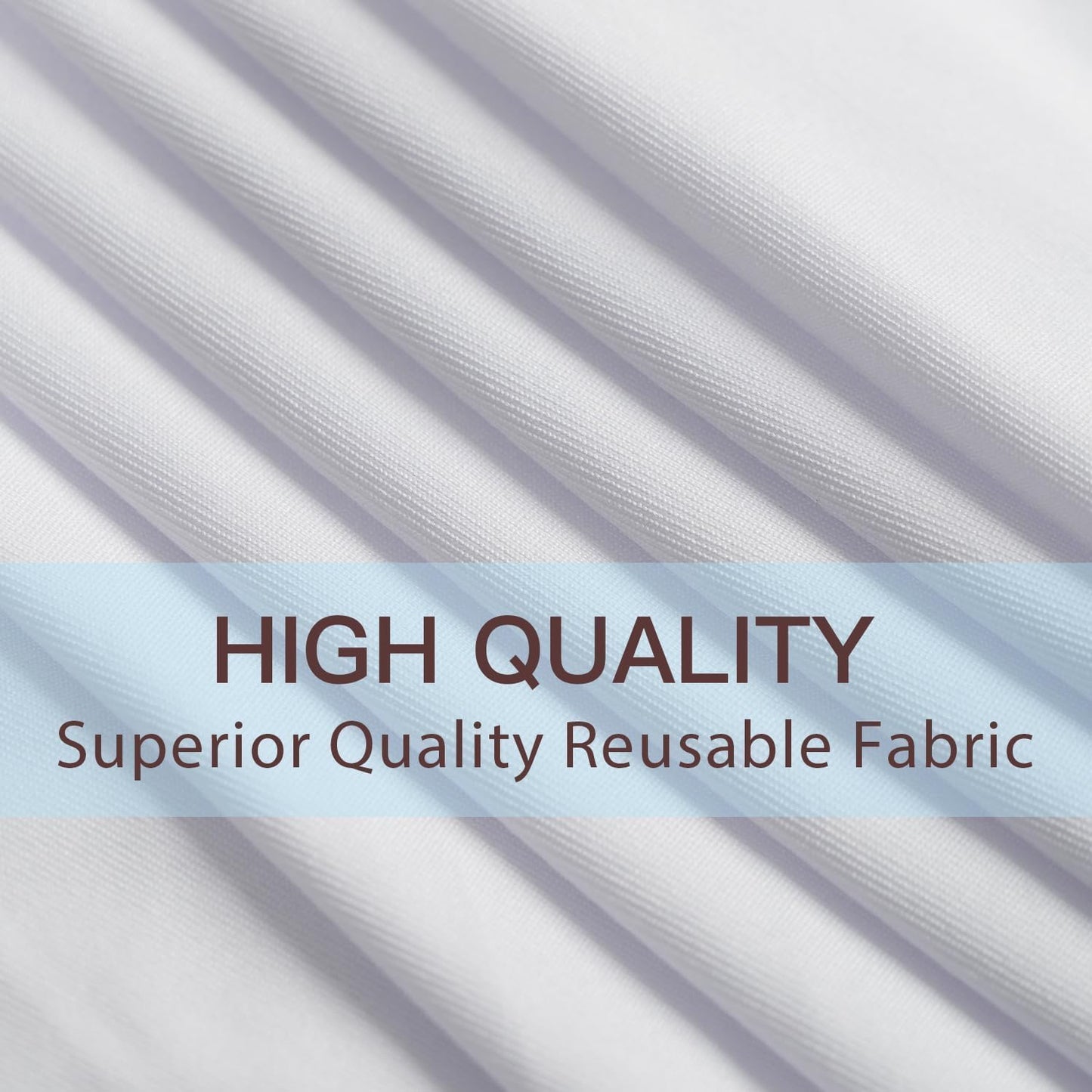 8 Pack White Round Spandex Tablecloths for 60 inch Table, 120 Inch Spandex Fitted Tablecloths, Wrinkle Free Washable Polyester Tablecloth for Wedding, Party, Birthday, Home Decoration