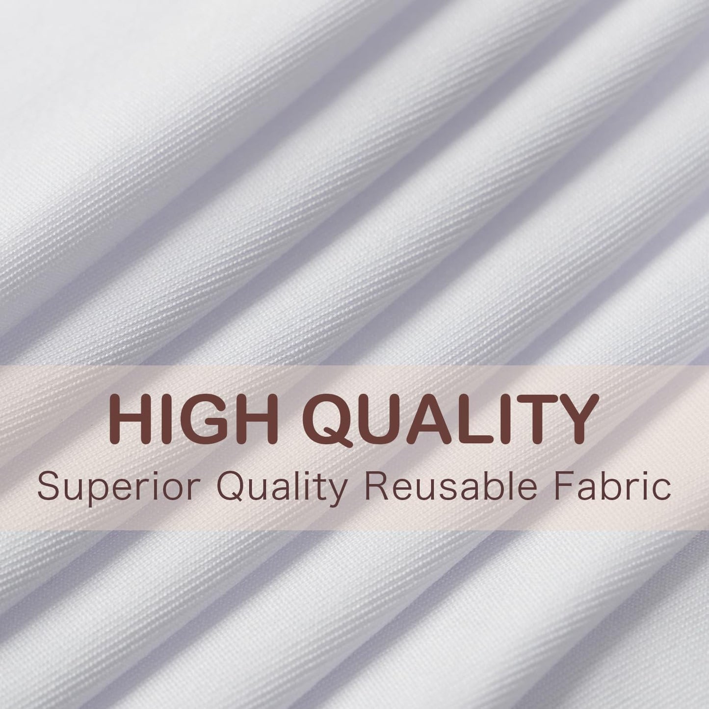 8 Pack White Round Spandex Tablecloth for 60inch Tables, 120 Inch Stretchy Fitted 5FT Round Table Clothes Wrinkle Free Washable Table Covers Skirt for Wedding Birthday Party Dining Banquet