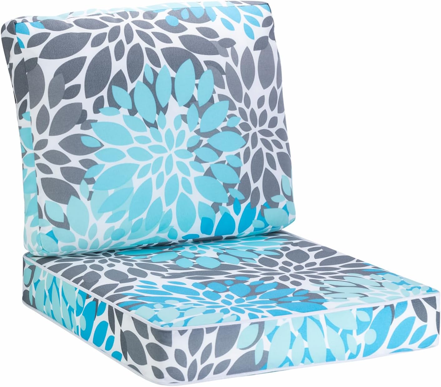 JMGBird Outdoor Chair Cushion Tufted Pillow, Deep Seat Chair Cushion Set 22"x22" Outdoor Cushions for Patio Furniture