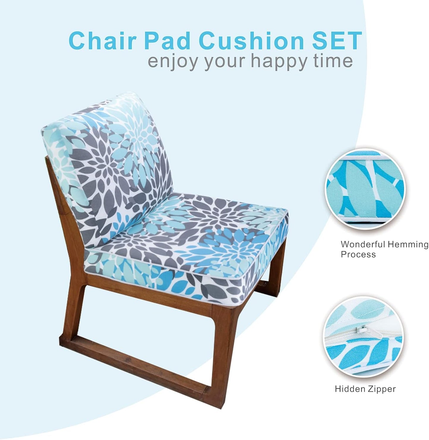 JMGBird Outdoor Chair Cushion Tufted Pillow, Deep Seat Chair Cushion Set 22"x22" Outdoor Cushions for Patio Furniture