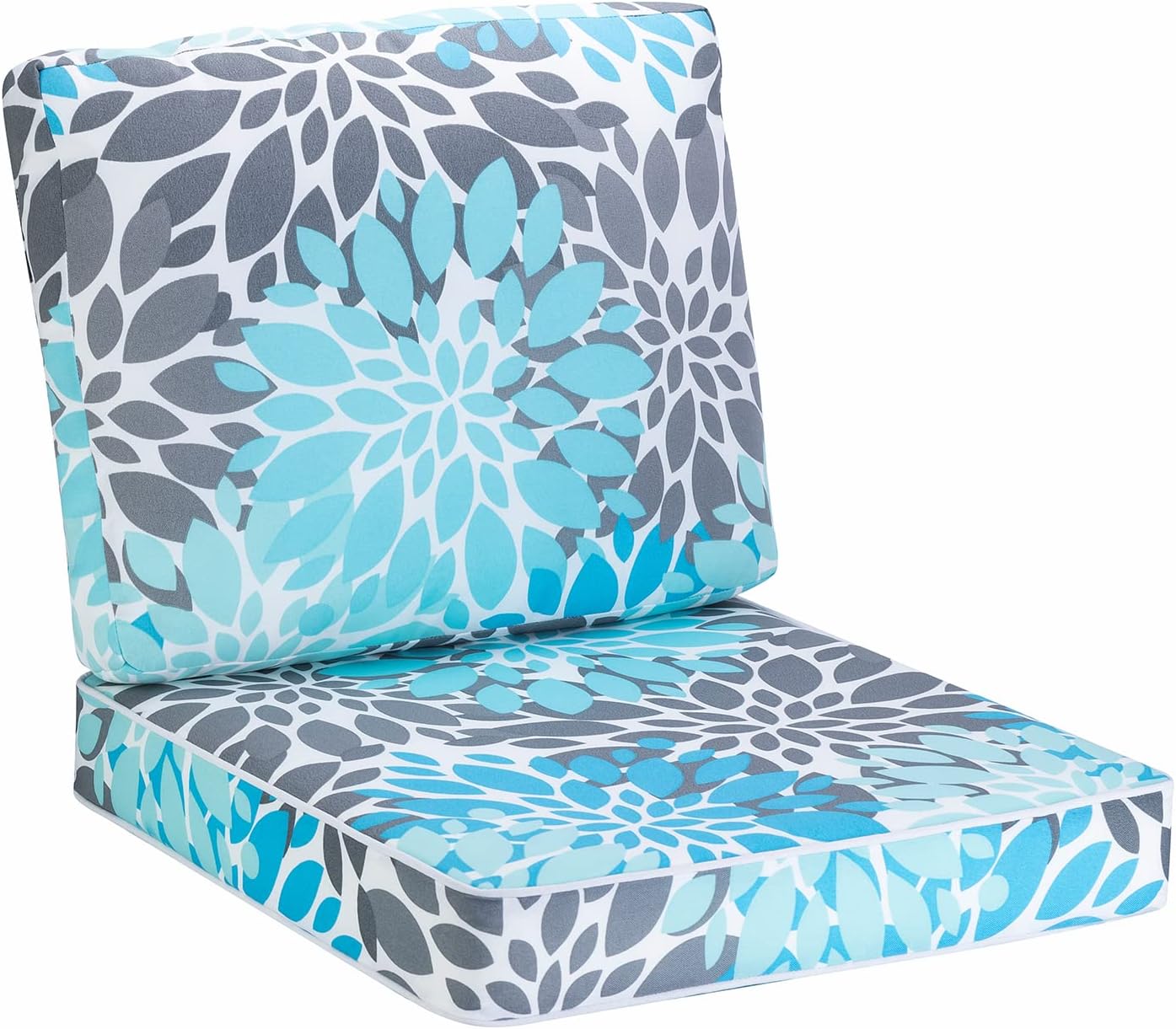 JMGBird Outdoor Chair Cushion Tufted Pillow, Deep Seat Chair Cushion Set 22"x22" Outdoor Cushions for Patio Furniture