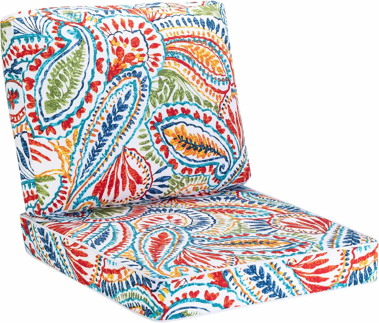 JMGBird Outdoor Chair Cushion Tufted Pillow, Deep Seat Chair Cushion Set 22"x22" Outdoor Cushions for Patio Furniture