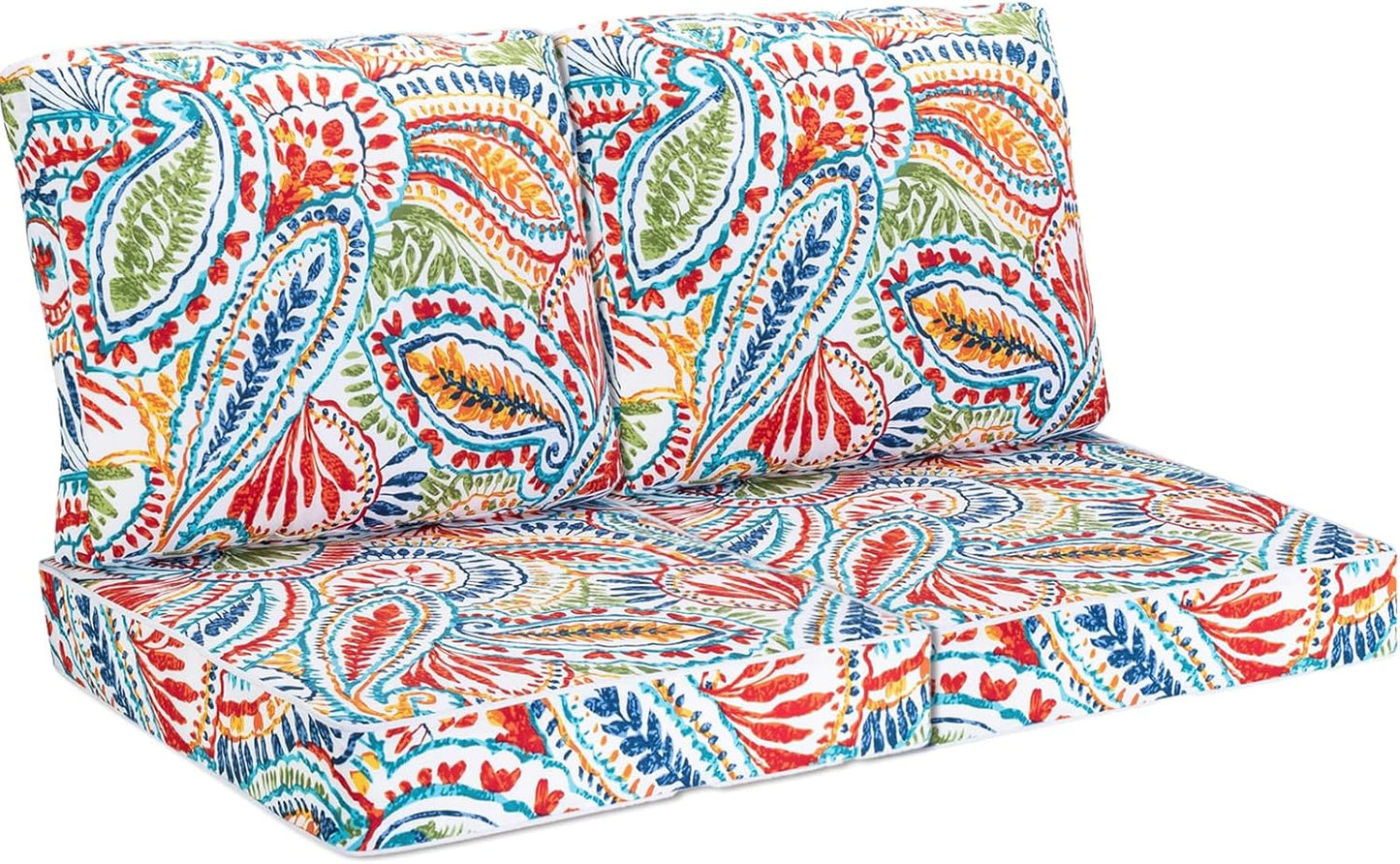 JMGBird Outdoor Chair Cushion Tufted Pillow, Deep Seat Chair Cushion Set 22"x22" Outdoor Cushions for Patio Furniture