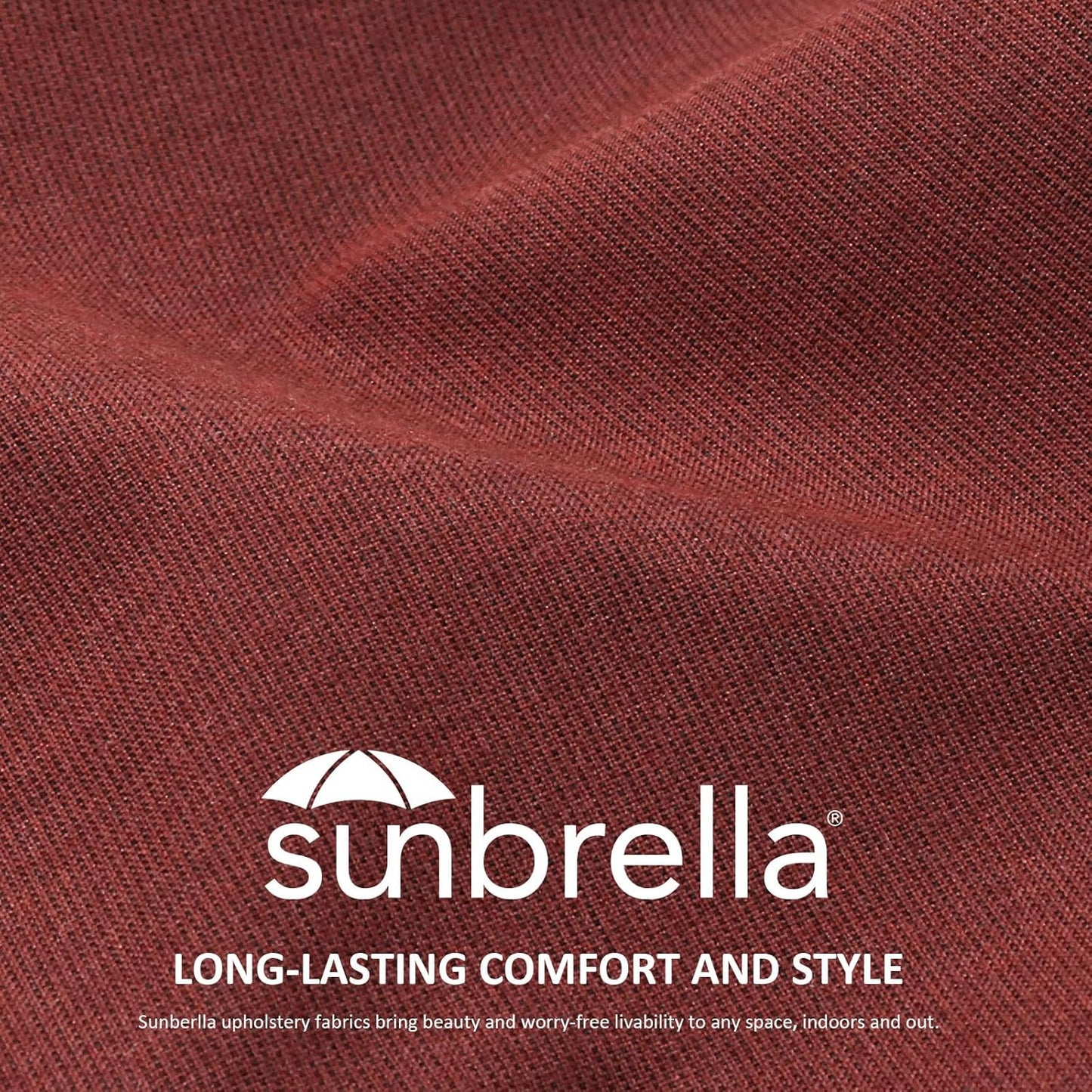 Sunbrella Square Corner Seat Cushions, 18.5" x 16" x 3", Set of 4, Indoor Outdoor Water Repellent Universal Chair Pads with Ties for Patio Furniture, Garden Dining Chairs, Spectrum Brick