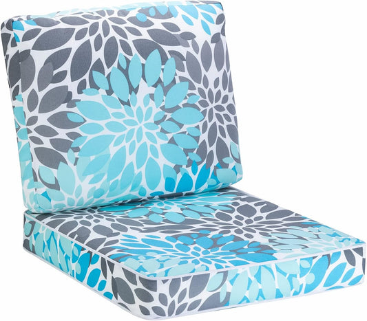 JMGBird Outdoor Chair Cushion Tufted Pillow, Deep Seat Chair Cushion Set 22"x22" Outdoor Cushions for Patio Furniture